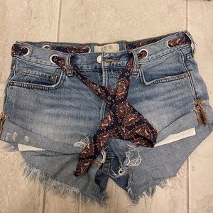 Free people denim shorts